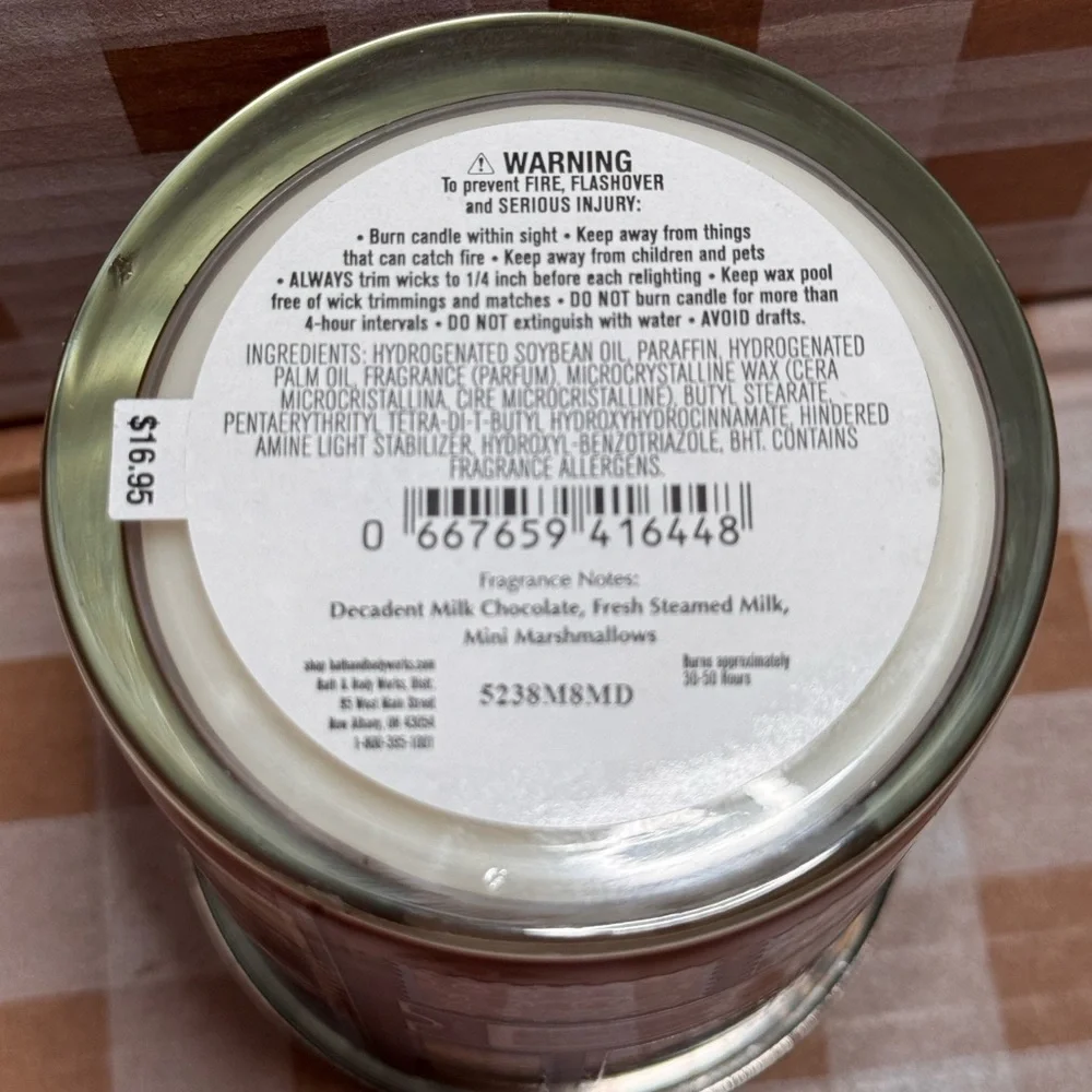 NEW B&BW Hot Cocoa & Cream Single wick candle - Picture 4 of 4